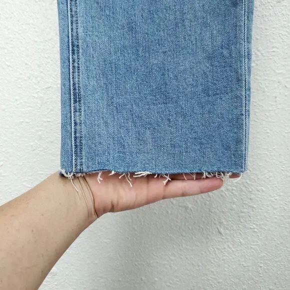 FRANK & EILEEN High Rise Light Wash The Monaghan Mom Crop Jeans - Picture 8 of 16